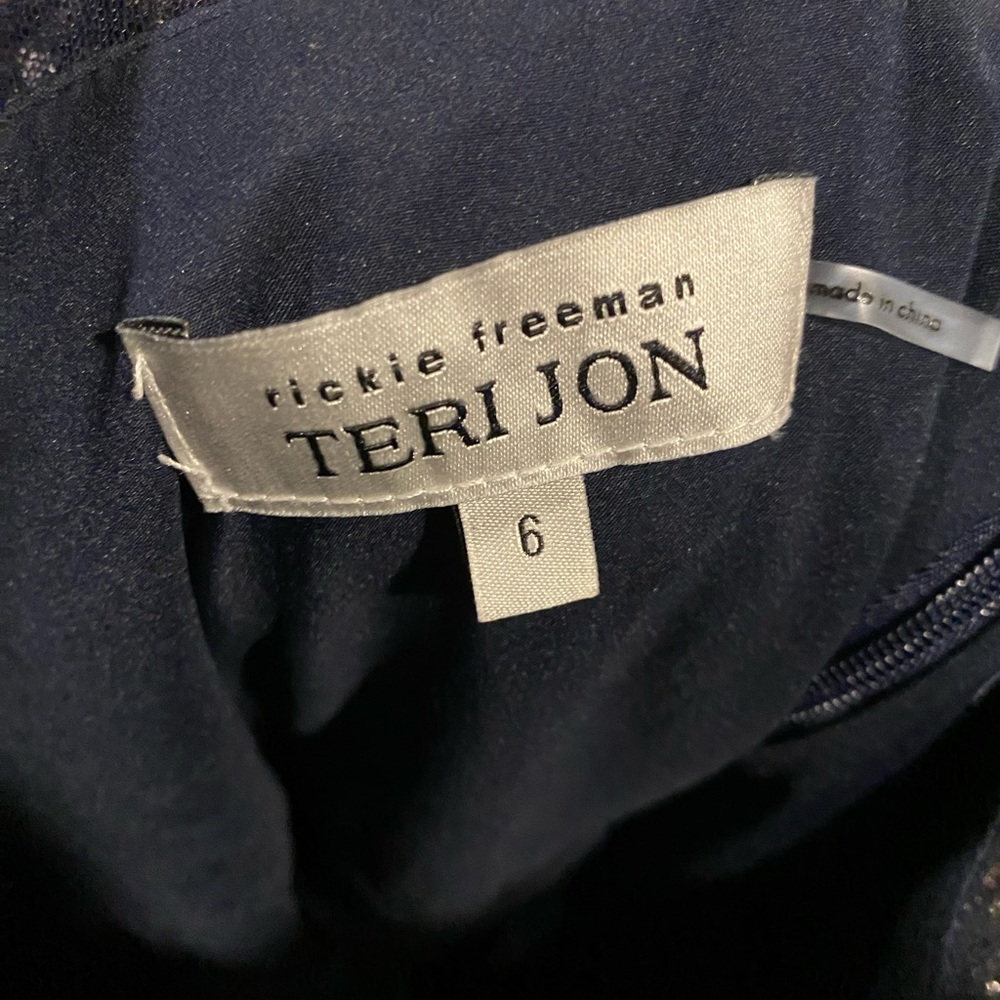 Rickie Freeman for Teri Jon Black and Silver Gown - Picture 7 of 10